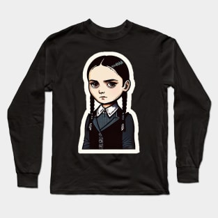 ADDAMS Family, Wednesday-inspired design, Long Sleeve T-Shirt